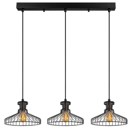 Φωτιστικό Οροφής - Ράγα Events 942FLG2145 73x23x129cm 3xE14 15W Black-Gold Opviq