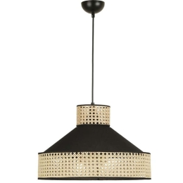 Φωτιστικό Οροφής Kevin 941RTN1102 Φ40x70cm 1xE27 40W Beige-Black Opviq