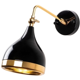 Φωτιστικό Τοίχου - Απλίκα Yildo 892OPV1360 14x32x26cm E27 40W Black-Gold Opviq