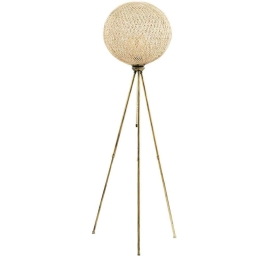 Φωτιστικό Δαπέδου Pied 390FLH1135 35x35x138cm 1xE27 40W Ecru-Gold Opviq