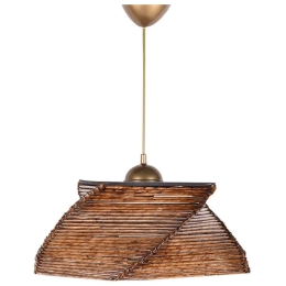 Φωτιστικό Οροφής Carre 390FLH1609 36x36x65cm 1xE27 40W Gold-Brown Opviq