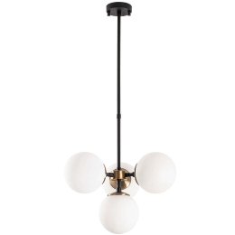 Φωτιστικό Οροφής Akkas 942FLG1162 43x43x47/89cm 4xE14 40W Black-Gold Opviq