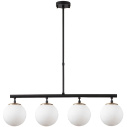 Φωτιστικό Οροφής - Ράγα Fazli 942FLG1190 70x15x43/87cm 4xE14 40W Black-White Opviq