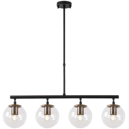 Φωτιστικό Οροφής - Ράγα Fazli 942FLG1191 70x15x43/87cm 4xE14 40W Black Opviq