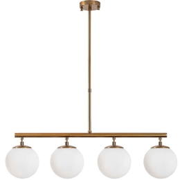 Φωτιστικό Οροφής - Ράγα Fazli 942FLG1192 70x15x43/87cm 4xE14 40W Gold-White Opviq