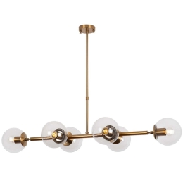 Φωτιστικό Οροφής - Ράγα Fazli 942FLG1209 110x40x35/66cm 6xE14 40W Gold Opviq