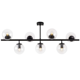 Φωτιστικό Οροφής - Πλαφονιέρα Fazli 942FLG1218 113x40x46cm 7xE14 40W Black Opviq