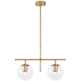 Φωτιστικό Οροφής Roe 942FLG1231 52x15x76cm 2xE14 40W Gold-Clear Opviq