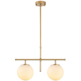 Φωτιστικό Οροφής Roe 942FLG1232 52x15x76cm 2xE14 40W Gold-White Opviq