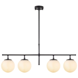Φωτιστικό Οροφής - Ράγα Roe 942FLG1234 81x15x36/76cm 4xE14 40W Black-White Opviq