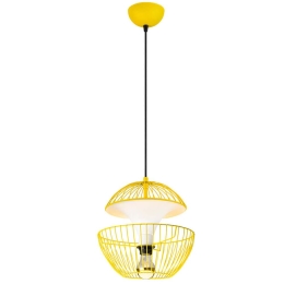 Φωτιστικό Οροφής Telmander 942FLG1255 30x30x45/135cm 1xE27 40W Yellow-White Opviq