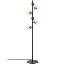 Φωτιστικό Δαπέδου Fazli 942FLG1513 35x22x163cm 6xE14 40W Black-Gold Opviq