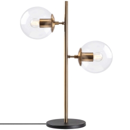 Φωτιστικό Επιτραπέζιο Fazli 942FLG1814 40x17x57cm 2xE14 40W Gold-Clear Opviq