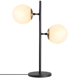 Φωτιστικό Επιτραπέζιο Fazli 942FLG1816 40x17x57cm 2xE14 40W Black-White Opviq