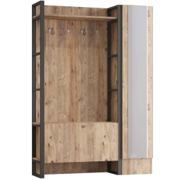 Έπιπλο Εισόδου 956LCS2813 125,5x34x180cm Pine Μοριοσανίδα, Μέταλλο