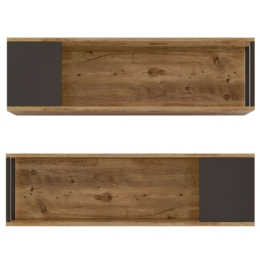 Ράφια Τοίχου (Σετ 2Τμχ) 956LCS2711 100x22x29,6cm Walnut