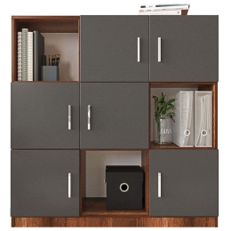Βιβλιοθήκη Vo 956LCS1517 119,9x37,6x121,8cm Walnut-Anthracite