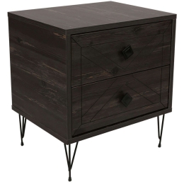 Κομοδίνο Luna 854KLN3312 50x40x55cm Dark Brown