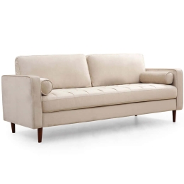 Καναπές Τριθέσιος Rome 560ARE1331 215x70x90cm Beige