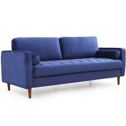Καναπές Τριθέσιος Rome 560ARE1333 215x70x90cm Navy Blue