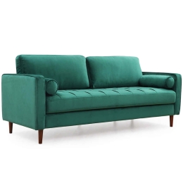 Καναπές Τριθέσιος Rome 560ARE1336 215x70x90cm Green