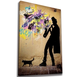 Πίνακας Καμβάς 966BRS1180 70x100cm Multi Wallity Κάθετοι Ξύλο, Καμβάς