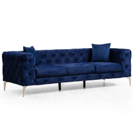Καναπές Τριθέσιος Como 569HLN1129 237x90x70cm Navy Blue