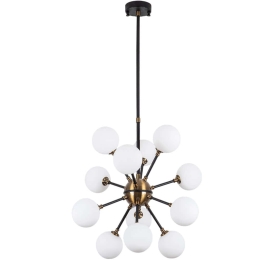 Φωτιστικό Οροφής Cavud 942FLG1271 52x52x92cm 12xG9 10W Black-Gold Opivq