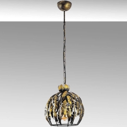 Φωτιστικό Οροφής Endustriyel 942FLG1289 16x16x124cm 1xE27 40W Black-Gold Opviq
