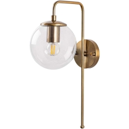 Φωτιστικό Τοίχου - Απλίκα Viran 942FLG1331 15x28x43cm E14 40W Clear-Gold Opviq