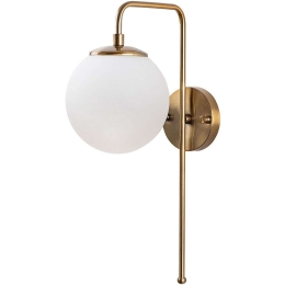 Φωτιστικό Τοίχου - Απλίκα Viran 942FLG1332 15x28x43cm E14 40W White-Gold Opviq