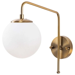 Φωτιστικό Τοίχου - Απλίκα Viran 942FLG1336 15x32x32cm 1xE14 40W Gold-White Opviq