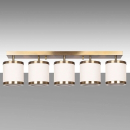 Φωτιστικό Οροφής - Πλαφονιέρα Way 942FLG1370 84x15x21cm 5xE27 40W Gold-Cream Opviq