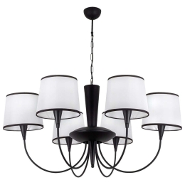 Φωτιστικό Οροφής Pardo 892OPV1947 Φ90x85cm 6xE27 40W Black-White Opviq