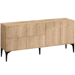 Μπουφές Laika 393MRD1118 180x40x80cm Oak Μοριοσανίδα, Μελαμίνη