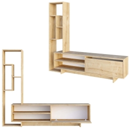 Σύνθεση Τηλεόρασης Larissa 393MRD1120 177x30x158cm Oak