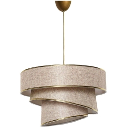 Φωτιστικό Οροφής Couper 390FLH1691 40x72cm E27 60W Beige-Gold Opviq