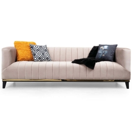Καναπές Τριθέσιος Bellino 560ARE1343 222x89x75cm Beige