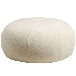 Πουφ Tina Μπουκλέ 560ARE2101 Φ55x35cm White