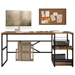 Γραφείο 956LCS1122 160x60x75cm Black-Pine