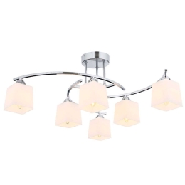 Φωτιστικό Οροφής - Πλαφονιέρα 683AVN1104 Φ51x32cm 6xE14 4W Chrome Opviq