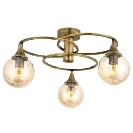 Φωτιστικό Οροφής - Πλαφονιέρα 683AVN1126 Φ60x31cm 3xE27 6W Gold Opviq