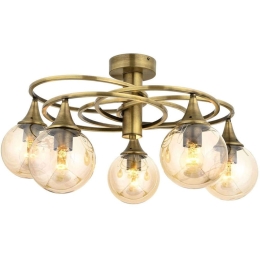Φωτιστικό Οροφής - Πλαφονιέρα 683AVN1130 Φ60x31cm 5xE27 6W Gold Opviq