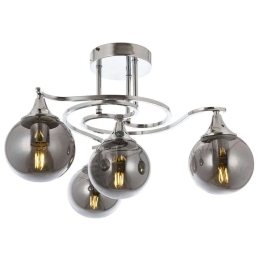 Φωτιστικό Οροφής - Πλαφονιέρα 683AVN1197 Φ55x20cm 4xE27 6W Chrome Opviq