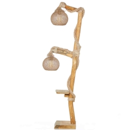 Φωτιστικό Δαπέδου Arboretum 390FLH1772 Φ24x140cm 2xE27 40W Natural Opviq