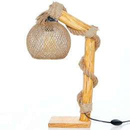 Φωτιστικό Επιτραπέζιο Canata Natural 390FLH1773 25x50cm E27 60W Natural Opviq