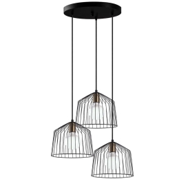 Φωτιστικό Οροφής Cat 942FLG1418 50x50x121cm 3xE27 40W Black Opviq