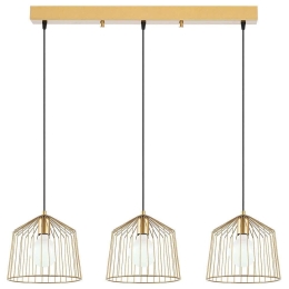 Φωτιστικό Οροφής - Ράγα Cat 942FLG1420 96x26x121cm 3xE27 40W Gold Opviq