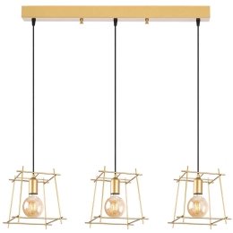 Φωτιστικό Οροφής - Ράγα Coman 942FLG1423 101x24x122cm 3xE27 40W Gold Opviq