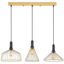 Φωτιστικό Οροφής - Ράγα Dear 942FLG1428 104x34x135cm 3xE27 40W Gold Opviq